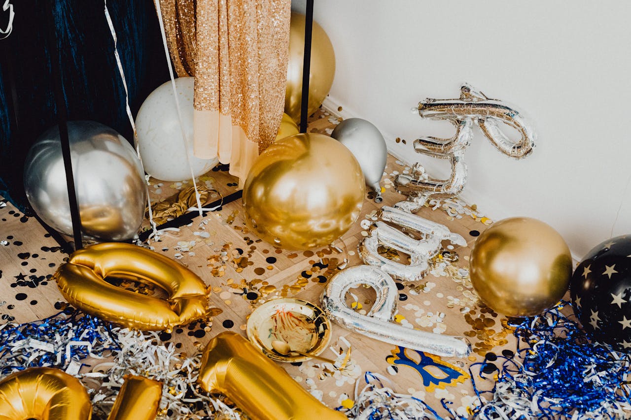 The Art of Drawing Readers In: Your attractive post title goes here Vibrant indoor party scene with balloons and confetti creating a lively celebration atmosphere.